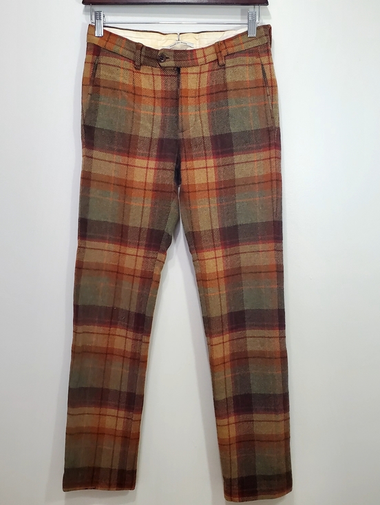 GBS project Pants - GBS Project Plaid 100% Wool Blend Women’s Pants Made In Italy